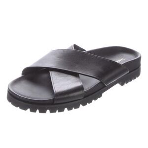 TAMARA MELLON Flat lug sole black Dwell Sandal - Size 39.5 (women’s 9.5) $495